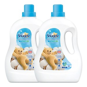 스너글 초고농축 섬유유연제 오리지널 허거블 코튼 본품, 4L, 2개
