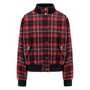 디올 체크 울 재킷