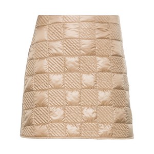 몽클레르 로고 패치 퀼팅 미니 스커트