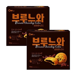 청우식품 브루느와 브라우니 쿠키 165g, 2개