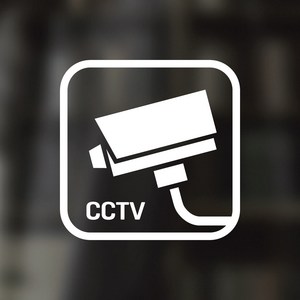 디자인황소 픽토그램 스티커 매장 카페 데코 시트지 레터링 06 녹화중, 1개, 06 CCTV 사각 영어 화이트