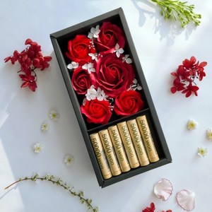 테이키 비누 꽃 생일 반전 용돈박스 칠순 어버이날 부모님, 레드