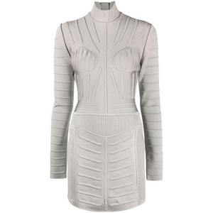 발망 골지 긴소매 미니 드레스, 그레이계열, France 36(KR 55)