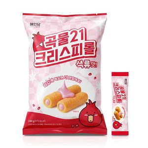 혜인담 곡물21 크리스피롤 석류맛 / 국내산 곡물로 구워만든 영양간식, 150g, 1개
