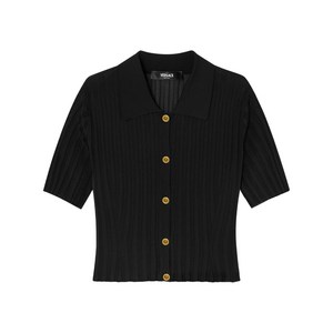 베르사체 버튼 업 니트 셔츠