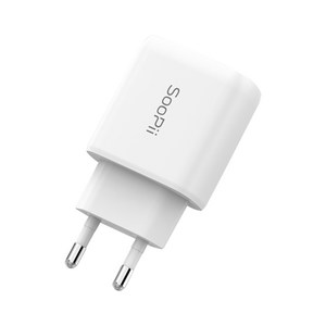 Soopii 25W PD PPS 초고속 충전기, 1개, 화이트