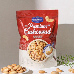 IOO% 베트남산 프리미엄 오리지넛 프리미엄 W240등급 구운캐슈넛, 400g, 1개