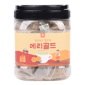 [미세플라스틱 없는 생분해필터] 미담식품 메리골드 차 삼각티백, 100개입, 500mg, 1개