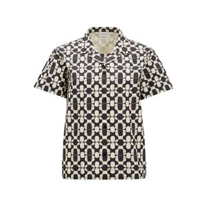 몽클레르 기하학 프린트 코튼 셔츠, 블랙계열+베이지계열, Numeric 3(KR 77)