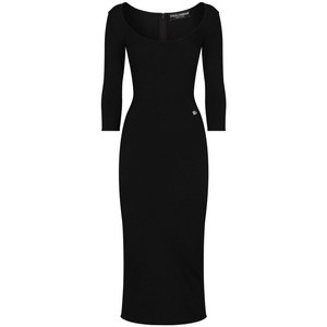 돌체앤가바나 로고 장식 미디 드레스, 블랙계열, Italy 46(KR 77)
