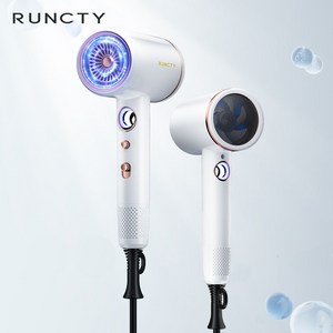 RUNCTY 초고출력 음이온 3단 풍량 헤어 드라이기 저자극 초경량 저소음