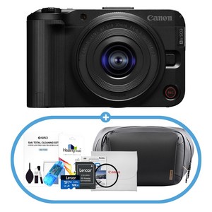 캐논코리아 정품 EOS R50 V 14-30 KIT 블랙 + 128GB + 겐코 Air MC UV 58mm + 피지테크 원고 솔로 V2 슬링백 / 액세서리 4종