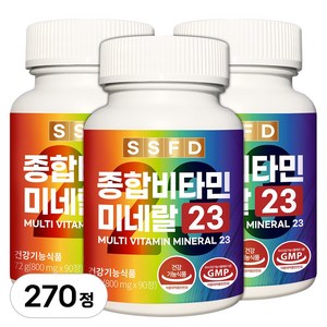 순수식품 종합 멀티 비타민 미네랄, 90정, 3개