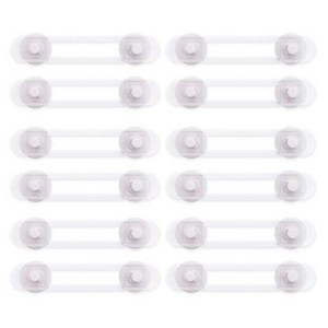 아이엘 다용도 잠금장치 18cm, 투명, 12개