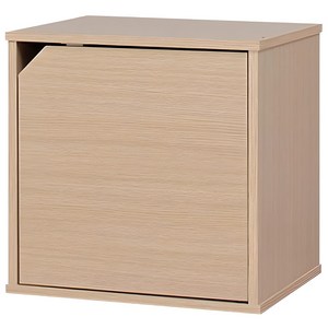 아이리스 컬러 큐빅 공간박스 도어형, 네추럴, 1개
