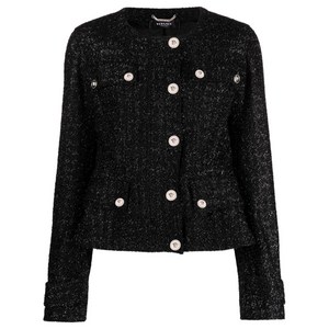 베르사체 메두사 헤드 싱글 브레스티드 트위드 재킷, 블랙계열, Italy 38(KR 44)