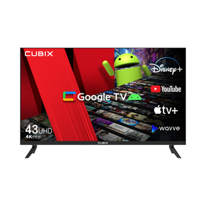 큐빅스 4K UHD LED 스마트 TV 109cm(43인치) 구글 안드로이드 HDR 블루투스 WIFI 넷플릭스 유튜브 스탠드 벽걸이 방문설치, 벽걸이형 방문설치(상하좌우 브라켓)