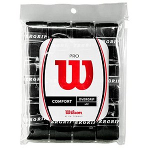 윌슨(Wilson) 테니스 배드민턴 그립 PRO OVERGRIP (프로 오버 그립), 12개입(블랙)