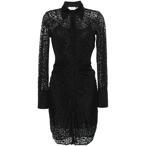 알렉산더맥퀸 레오파드 데보레 미니 드레스, 블랙계열, Italy 44(KR 77)