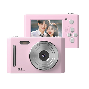 톡임매 미니 빈티지 디지털 카메라 5000W픽셀 고화질 셀카 브이로그카메라 64G메모리카드