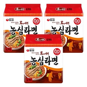 농심 라면 124g, 12개, (4개입 X 3팩)
