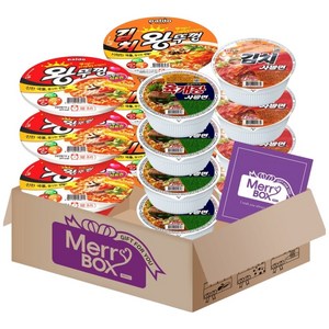 컵라면세트 팔도(왕뚜껑3+김치왕뚜껑3)+농심(육개장사발면4+김치사발면4)