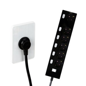 파워존 6구 납작멀티탭 고용량 웨이브 개별스위치 과부하차단 콘센트 50cm 1.5m 3m 5m 7m