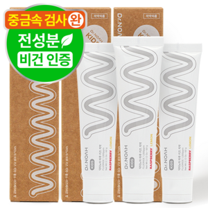 닥터노아 불소 유아 아기 치약 라즈베리 레몬향, 60g, 3개