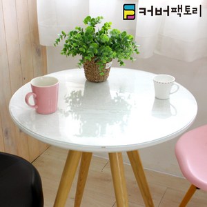 커버팩토리 유리대용 원형 테이블 식탁 에코투명매트 2mm, 06.원형80cm~89cm
