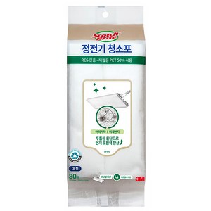 스카치브라이트 베이직 정전기 청소포 대형, 37 x 19 cm, 1개