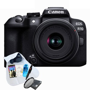 포토리뷰이벤트 캐논 EOS R10+RF-s 18-45mm IS STM KIT+렌즈클리닝펜+액정보호필름+융+청소도구+리더기+ MCUV 필터/WJK