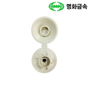 국산 육각 직결피스 나사 일반 철 양날 육각머리 14 x 32mm 화신, 원형캡 아이보리(100개) 명화, 캡, 1개