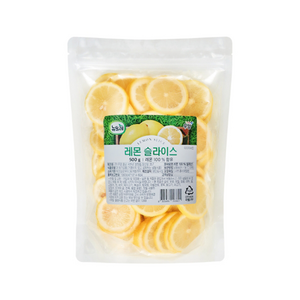 냉동 레몬 슬라이스, 1개, 500g