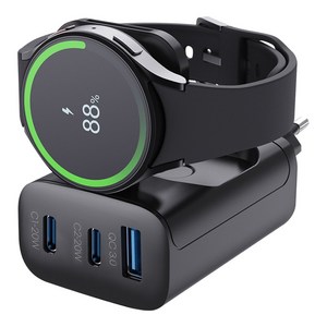 더조은셀러 갤럭시워치 콤팩트 4in1 멀티 초고속 접이식 어댑터 충전기 43W