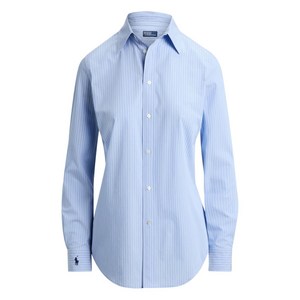 폴로랄프로렌 버튼다운 자수 코튼 셔츠, 블루계열+화이트계열, US 6(KR 55)