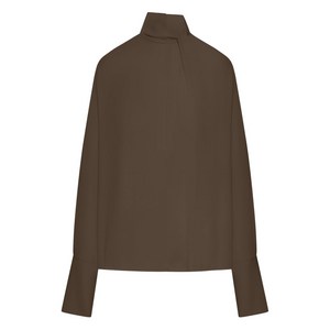 톰포드 하이 넥 블라우스, 브라운계열, Italy 40