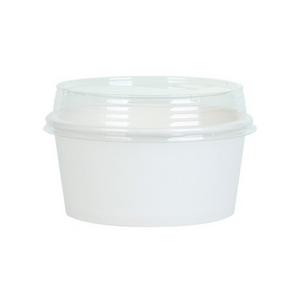 white 520cc 종이그릇 100개(투명뚜껑포함) 일회용용기, 1개, 1개