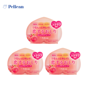 [갓성비 바디스크럽] 사랑에 빠진 엉덩이비누 / 정품판매자:후프코퍼레이션 / 코이스루오시리 / 인그로운헤어 바디스크럽, 80g, 3개입