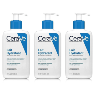 세라비 수분 로션 민감성 건성 피부 추천 24시간 보습 무향료 CeraVe Moisturising Lotion Lait Hydratant, 3개, 236ml