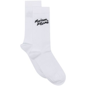 메종키츠네 핸드라이팅 로고 인타르시아 양말, EU 38-40, 화이트계열