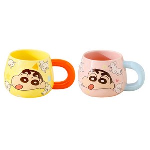 StarR 짱구 입체 세라믹 머그컵 2개입