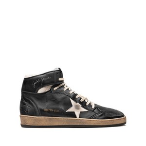 골든 구스 레이스업 하이탑 스니커즈, Italy 44(KR 290), 블랙계열+베이지계열