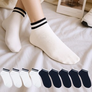 본베이직 여성 스트라이프 단목 발목 양말