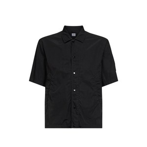 C.P.컴퍼니 반소매 렌즈 셔츠, 블랙계열, Standard XXL