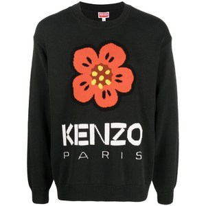 겐조 보크 플라워 인타르시아 니트 스웨터, 블랙계열, Standard S(KR 95)