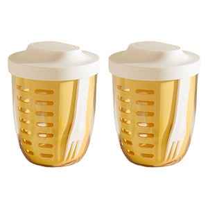 엠토이 휴대용 과일 컵 도시락 포크 포함 650ml