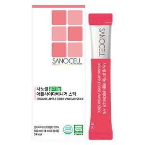 사노셀 유기농 애플사이다비니거 스틱, 1박스, 20포