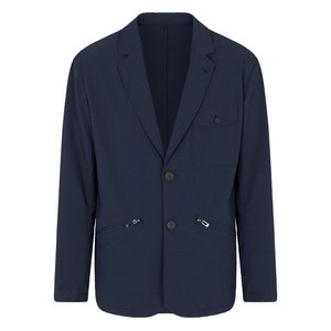 엠포리오아르마니 텍스처 지퍼 포켓 블레이저, 블루계열, Italy 48(KR 100)