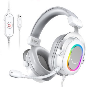 피파인 가성7.1채널 레이보우 RGB 노이즈캔슬링 마이크 USB 유선 EQ모드 3D 총경량 게이밍 헤드셋 스트리밍 컴퓨터 PS4 PS5 H6