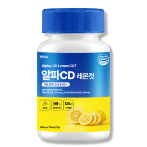 BNL 알파cd 레몬컷 식약청인증 HACCP 100% 정품 알파시클로덱스트린 알파시디, 120정, 1개